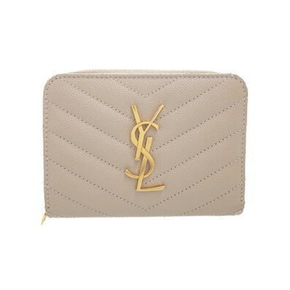 SAINT LAURENT PARIS Monogram Zip Wallet Bifold - Picture 1 of 5